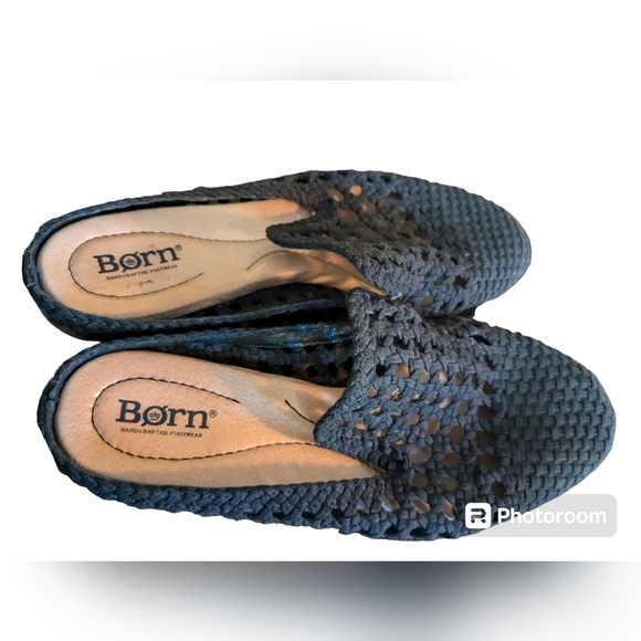 Born Cameo 2 Black Woven Loafer Slide in shoes. Women's Size 9 - Picture 10 of 14